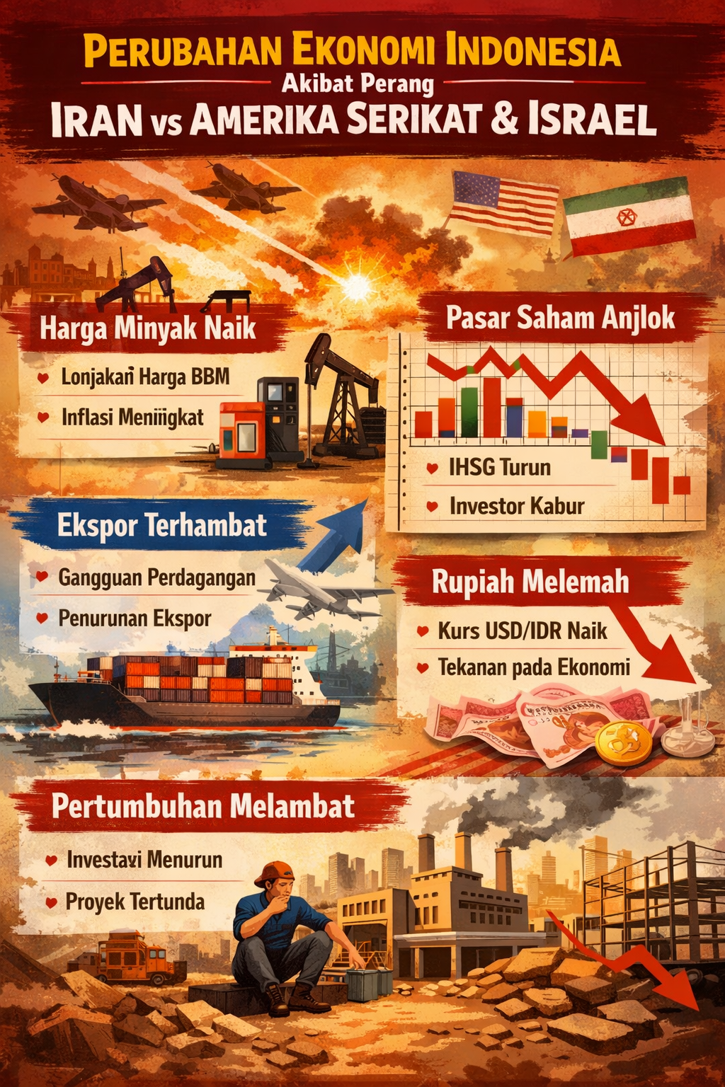 Perubahan Ekonomi Indonesia Akibat Perang Iran vs Amerika Serikat dan Israel