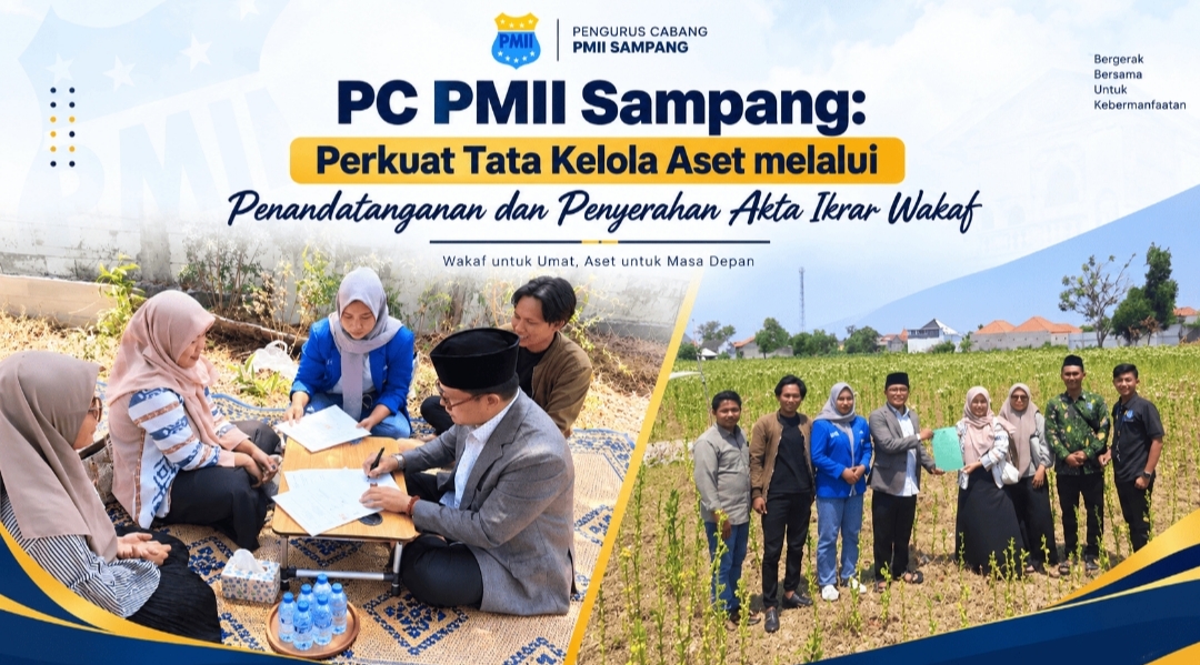PC PMII Sampang: Perkuat Tata Kelola Aset melalui Penandatanganan dan Penyerahan Akta Ikrar Wakaf